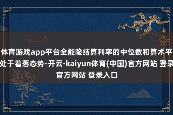 体育游戏app平台全能险结算利率的中位数和算术平均值处于着落态势-开云·kaiyun体育(中国)官方网站 登录入口