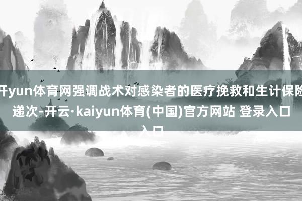 开yun体育网强调战术对感染者的医疗挽救和生计保险递次-开云·kaiyun体育(中国)官方网站 登录入口